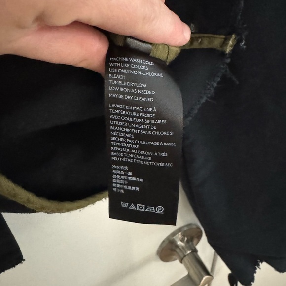 Free People Black Ella Sergeant Jacket Lace Up Sleeves - Picture 3 of 8